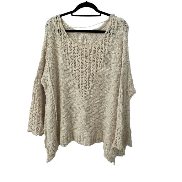 Free People Sweaters - Free People Crochet Oversized Flowy Sweater (OG)